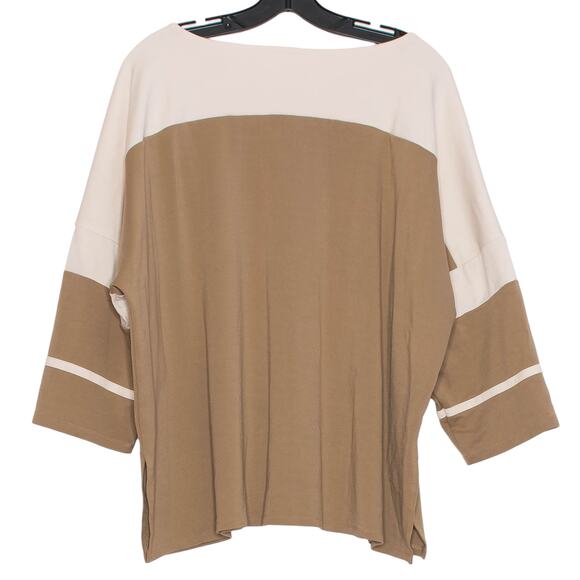 Marla Wynne Top Oversize Minimalist Scandi Nordic Cottage Quiet Luxury Brown 2X - Picture 2 of 8